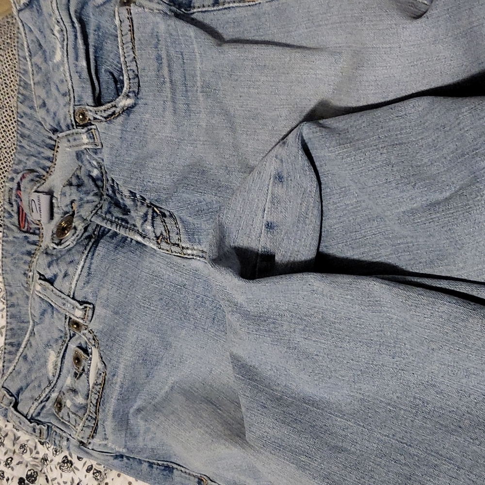 Women's silver flare jeans